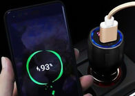 Cargador del coche del control de calidad 3,0 del teléfono móvil 18W de la luz del círculo LED